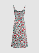 White Paisley Smoothie Strap Dress